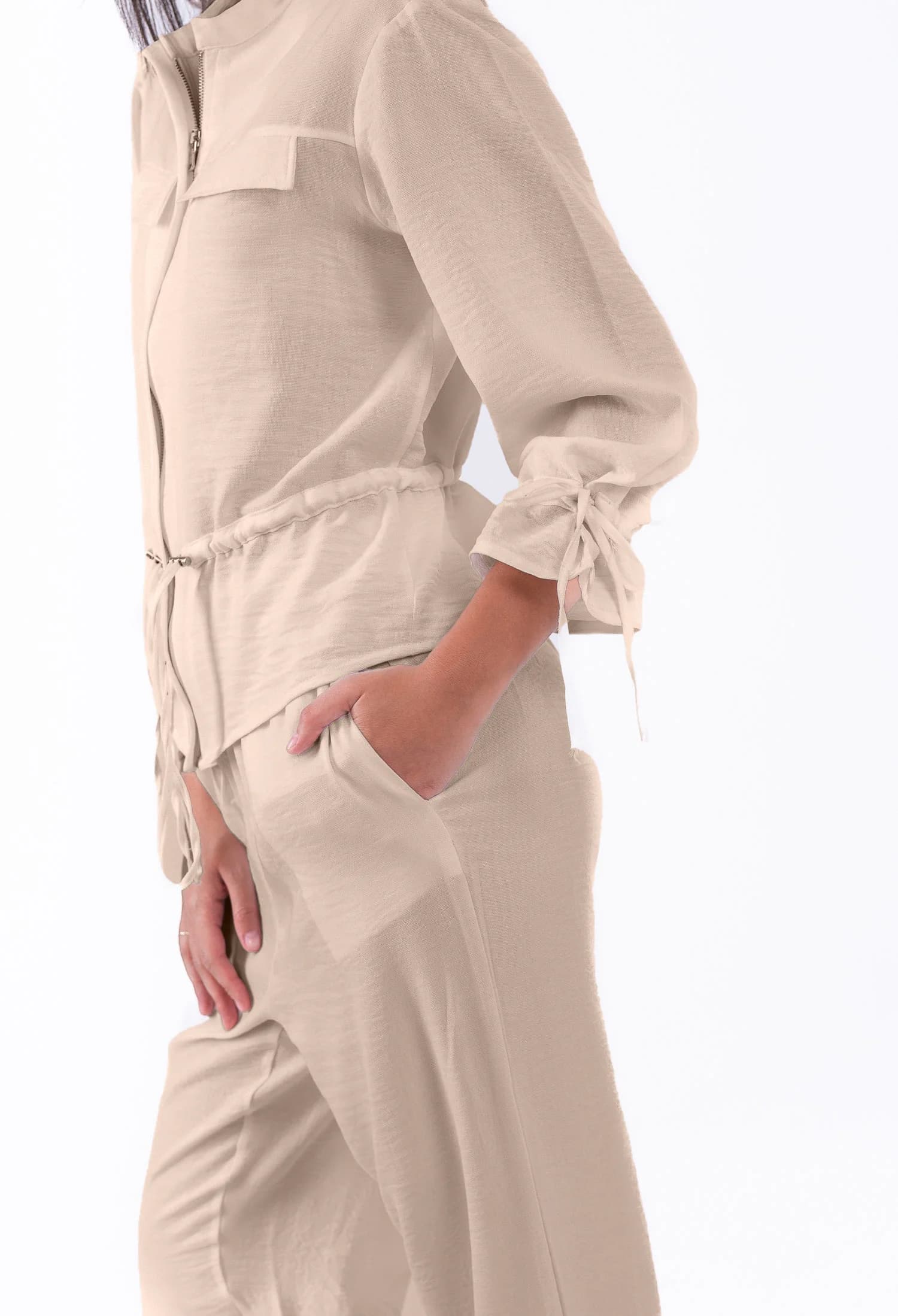 Virmo Relaxed Katan Pants Light Sand thumbnail 3