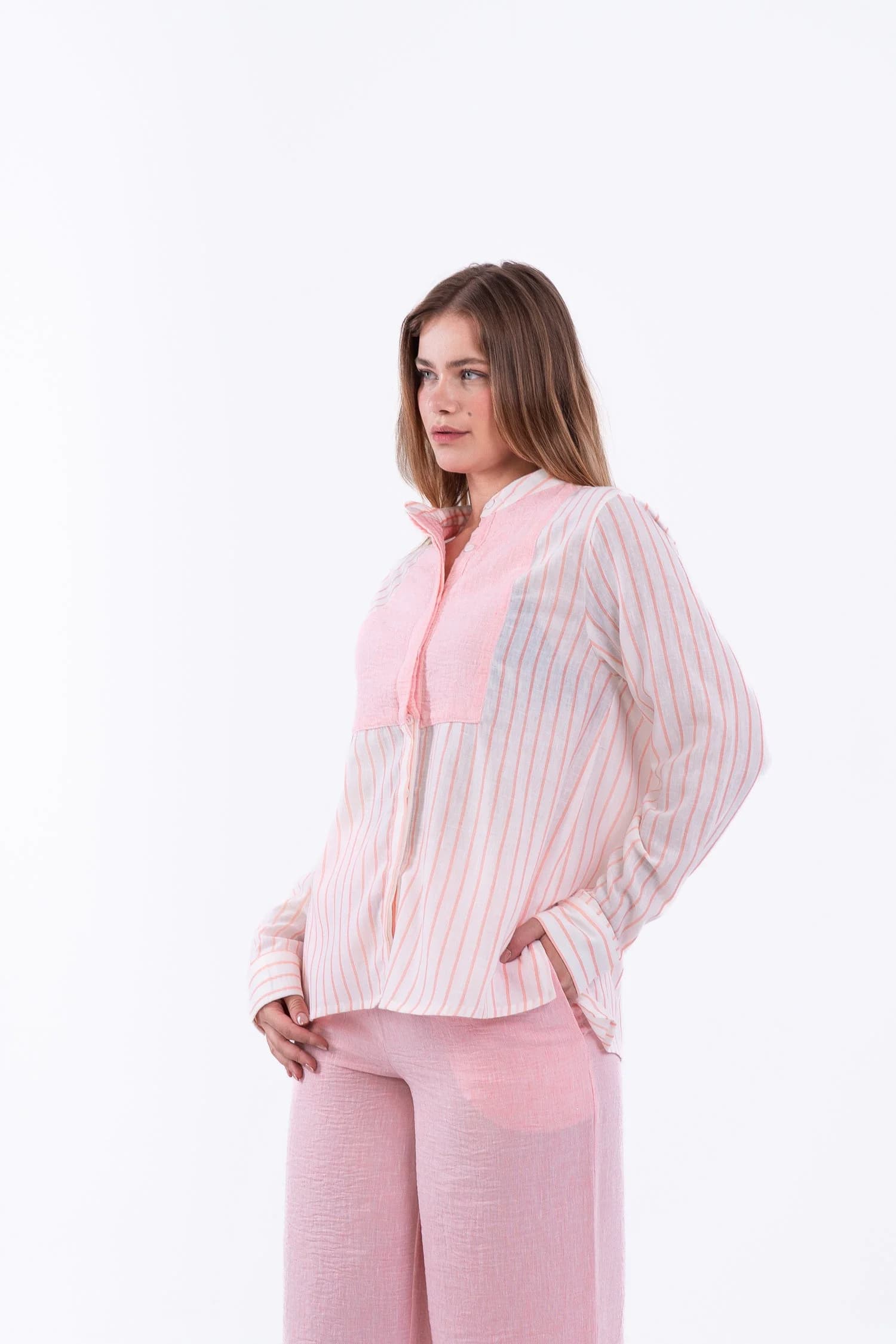 Virmo Linen Pants Pink thumbnail 4