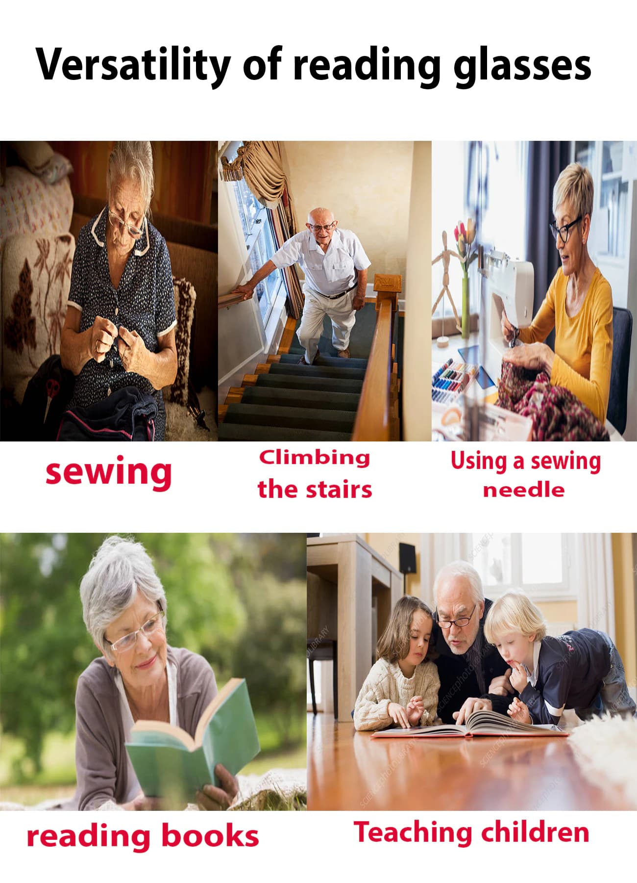 Three Reading Glasses for Men & Women – With Case and Cleaning Cloth (2.00) thumbnail 3